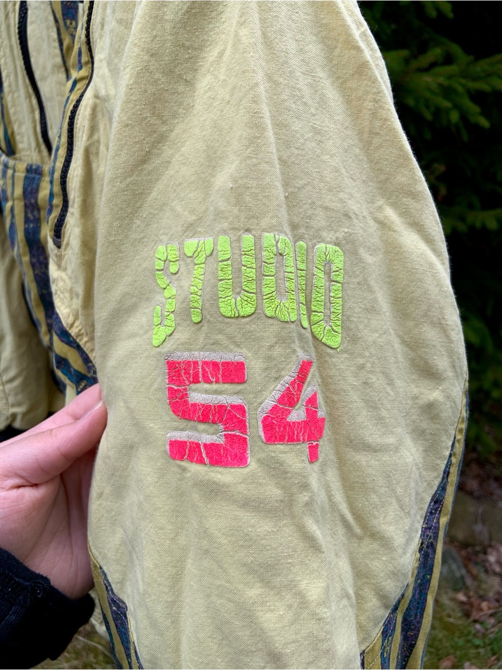 Vintage 80s/90s Studio 54 Cotton Reversible Bomber Jacket - Size XL - Picture 7 of 9